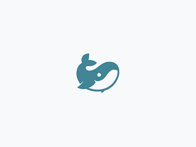 Whale blue cute green happy logo whale