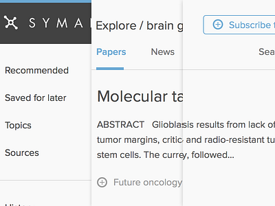 Symanta search tool