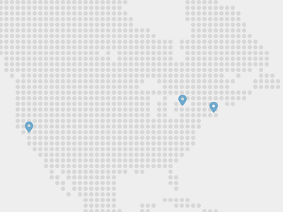 Locations dots locations map north america pins
