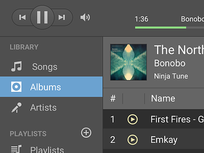 A thing that looks like Spotify but is not Spotify dark icons music player