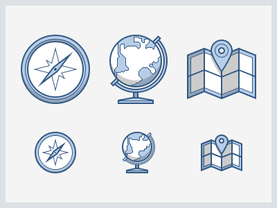 Travel Heroicons heroicons icon set icons compass globe map travel explore