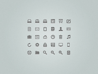 16px icon set