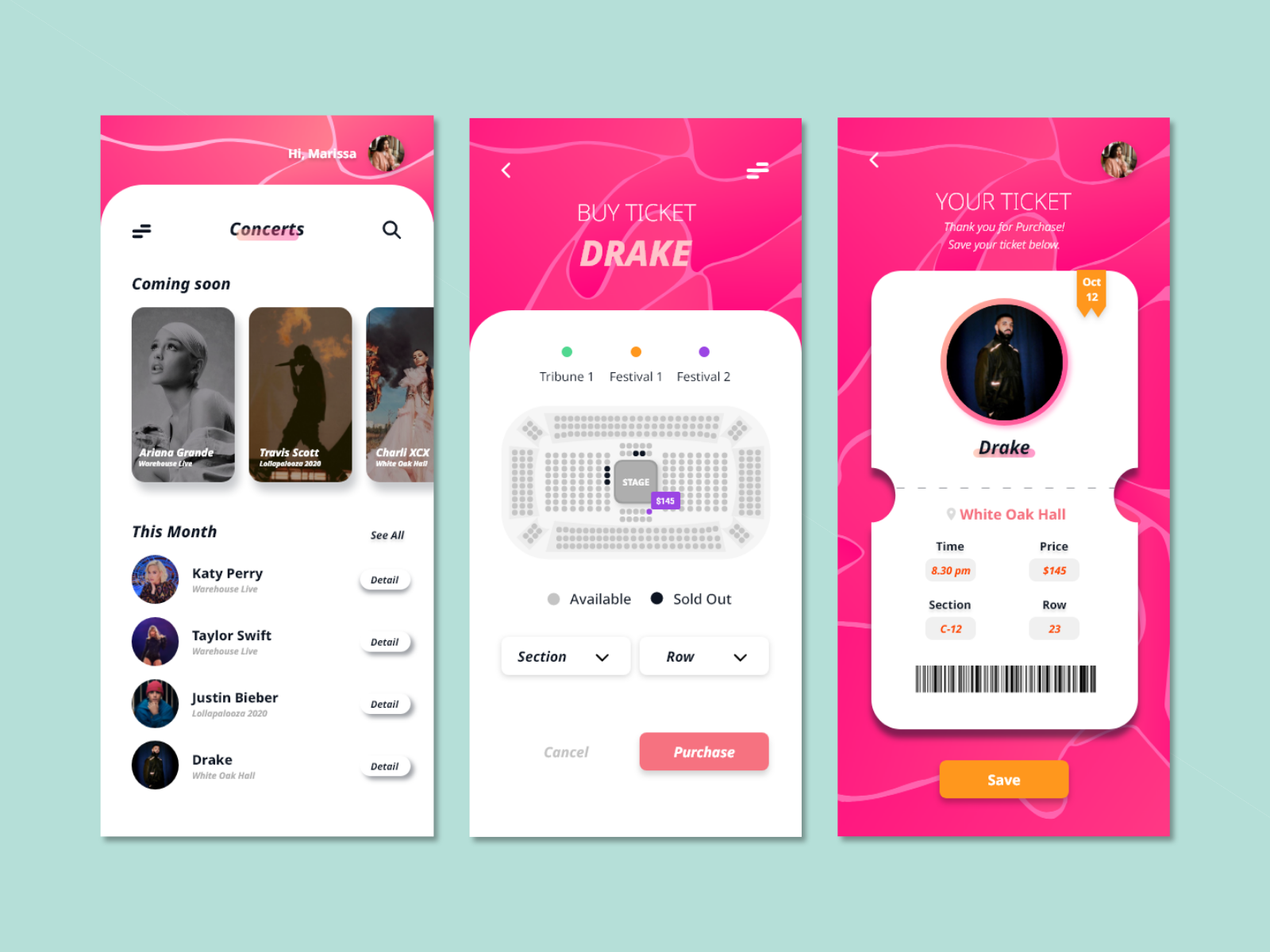 Concert Ticket Booking App By Rizka Dwita On Dribbble 