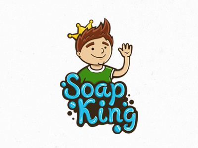 Soap King boy king logo soap