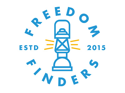 Freedom Finders badge church freedom futura lamp lantern light logo ministry