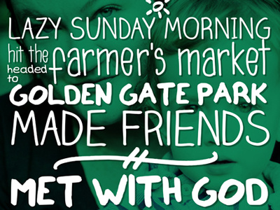 Sounds Like a Great Sunday church golden gate park photo sf