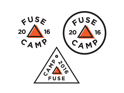 Fuse Camp badge camp church fuse gotham orange summer triangle woods