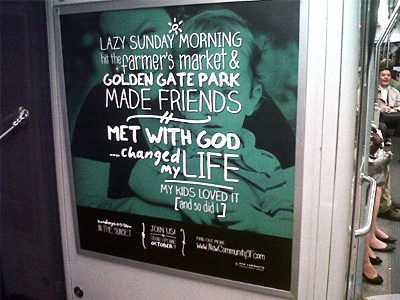 SF MUNI Poster on the N Line church community golden gate park photo sf
