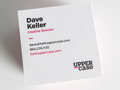 Uppercase Business Cards brand business cards cards fuschia gotham logo marketing moo neutraface slab serif u uppercase