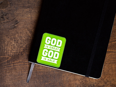 God Is Great / God Is Able Sticker cubano sticker typography