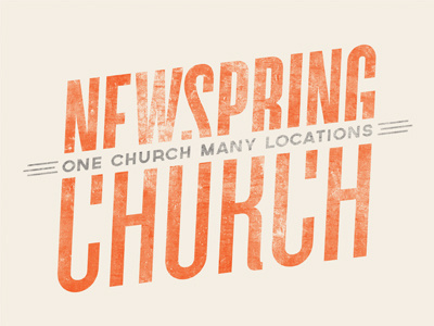 NewSpring Shirt Concept v2 church distressed tshirt typography