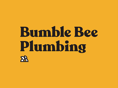 Bumble Bee Plumbing: First Round bee branding branding design bumble bee design agency graphic design logo logo design plumber plumbing typography underbelly