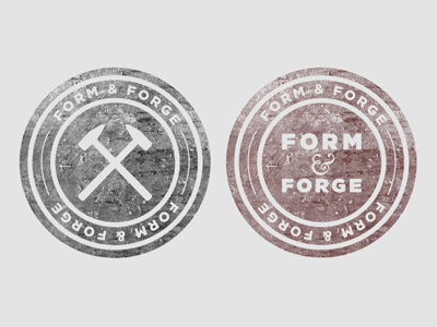 FF Seals & Hammers badge distressed hammers texture