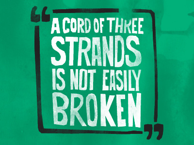 Cord of Three Strands distressed illustration magazine texture type