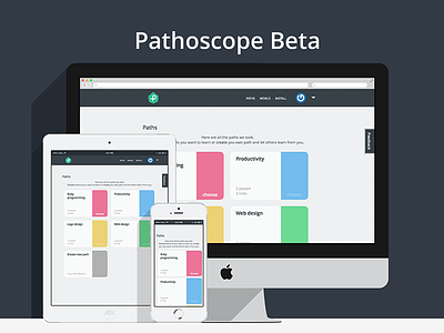 Pathoscope Beta beta brand design flat fresh invite logo design new pathoscope project web web design