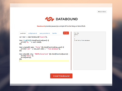 Databound Simple & Clean Web Design bootstrap clean code dashboard design ruby script simple ui web