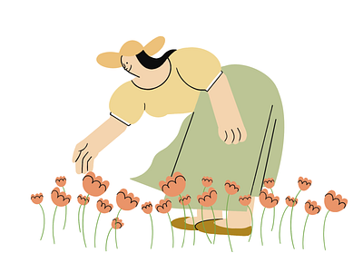 Illustration-Flower Picking