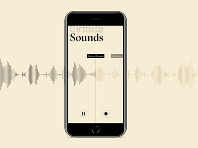 SoundSound app concept idea listen minimal mobile mobile app outline sound ui