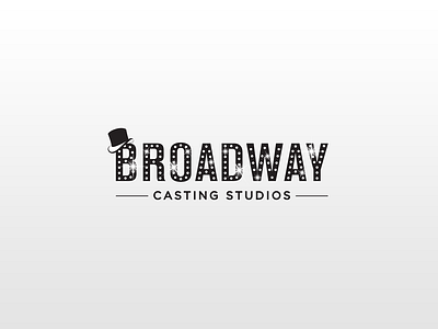 Broadway Casting Studio black black and white branding broadway identity lights logo studios white wordmark