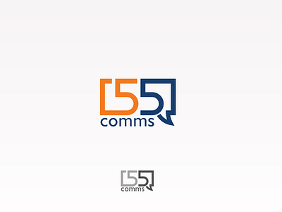 55 Comms 55 55 comms brand branding bubble comms communication communications identity logo speech speech bubble talking