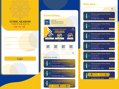 Dhasboard and login page E - Kampus, for education apps 3d animation branding educationdhasboard graphic design loginpage logo motion graphics ui uiinspiration uiux