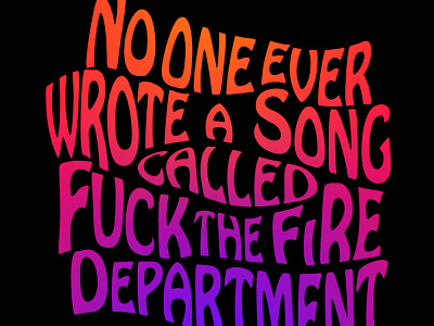 No One Every Wrote A Song... (Psychedelic) design psychedelic retro seventies sixties text typography