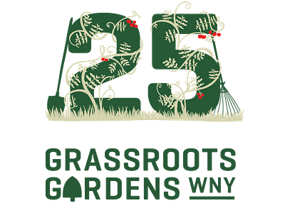 Grassroots Gardens WNY 25th Anniversary Logo