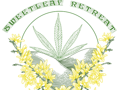 Sweetleaf T-Shirt Multicolor botanical cannabis design illustration t shirt typography