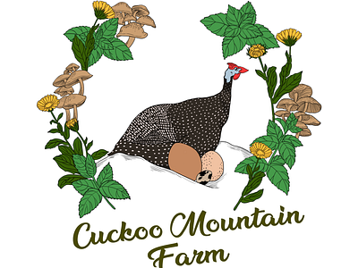 Cuckoo Mountain Farm Logo - Full Color Line