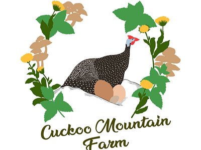 Cuckoo Mountain Farm Logo - Flat Color
