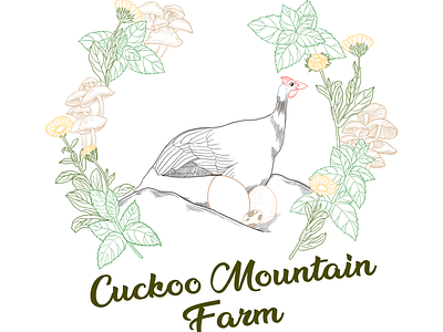 Cuckoo Mountain Farm Logo - Color Line