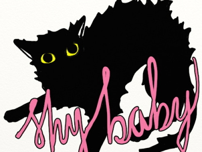 Shybaby Logo band logo branding cat design drawing handlettering illustration logo music