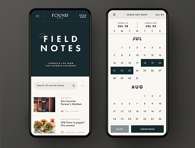 FOUND Hotels Mobile Site app branding design mockup typography ui userexperience userinterface ux web
