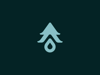 Wood & Water craft elements logo nature tree water wood wood working