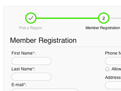 Registration Steps icon steps