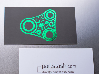 Partstash Business Cards business cards foil foil stamped partstash stamping
