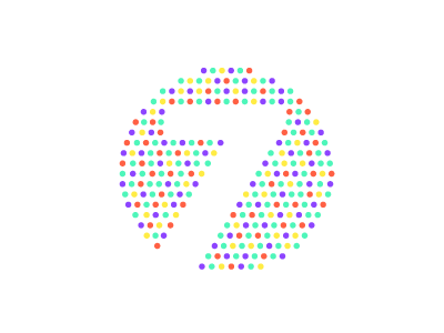 Seven circles colors dots seven