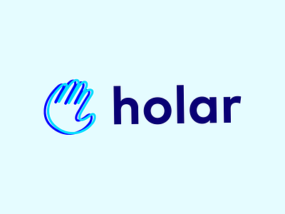 Logo for Holar hand hello hi logo wave welcome