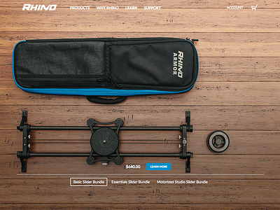 Rhino Camera Gear Website css html shopify web