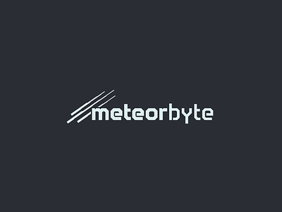Meteorbyte Concept byte logo meteor vector