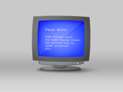 Seriously, you've got to be kidding. blue screen of death computer