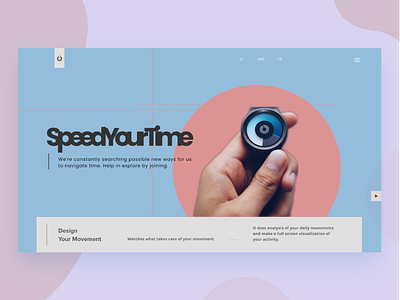 SpeedYourTime adobexd minimalist pastels time ui ui ux ui designer uidesign ux watch web design website design