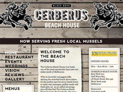 Cerberus Beach House australia css css3 html oz wordpress