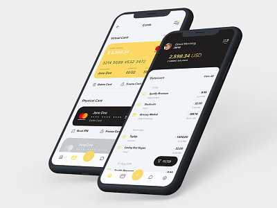 Smart account App account app bank business card design finance list money pay payment simple transaction ui ux virtual wallet