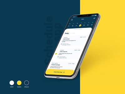Schedule App app design list management order schedule simple task ui ux work