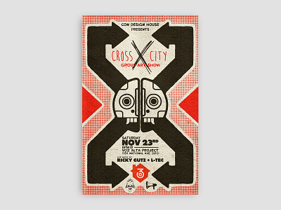 Cross City poster (2013) artshow design graphic design graphicdesign illustration mask typography