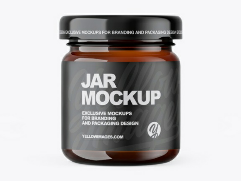 Download Amber Jar Mockup By Vadim On Dribbble PSD Mockup Templates