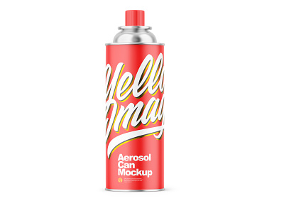 Matte Aerosol Can Mockup aerosol aerosol can aerosol gas can branding camping can cans front view gas gas can gasoline matte matte aerosol can matte can metallic mockup pack package yellowimages
