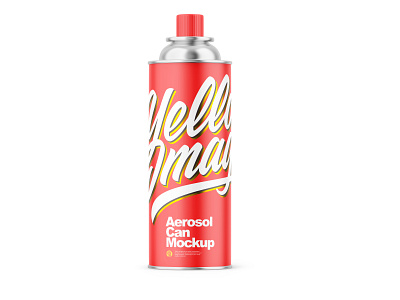 Matte Aerosol Can Mockup