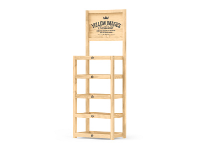 Wooden Display Stand Mockup adv advertising bottles display dressing food glass half side view high angle shot jars mockup pos product product sales product stand promo shop shopping stand store